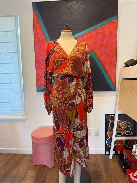 Anthropologie Dresses & Skirts - Anthropologie Red 70’s style Wrap Dress